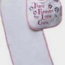 Luvable Friends "Thank Heaven For Little Girls" Bib & Burp Cloth Set Baby Gift