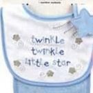 Newborn baby boy's bib & burp cloth set Twinkle Little Star infant