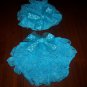 Medium baby girl's blue lace diaper cover and cap newborn picture prop