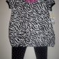 Baby girl's size 12 months leggings set has zebra print & pink polka dots Stock2