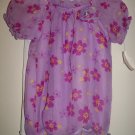 New girls size 3T white leggings with purple floral top toddler blouse and pants