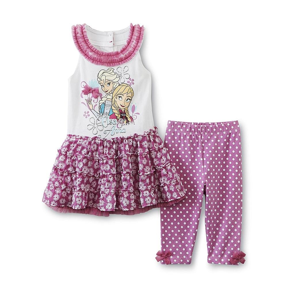 Anna and Elsa Frozen 2T girl's dress and leggings Disney Baby