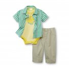 Baby boys size 3/6 months short sleeve 3 piece pant set slugger baseball 6648540089549