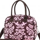 Belvah quilted floral pattern laptop case notebook bag DAQ11RL46BRPK BS500