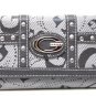 Ladies G style gray wallet with back zipper pocket and credit card slots OS599