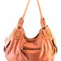 Ladies brown synthetic leather handbag hobo purse OS999