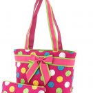 Quilted monogrammable polka dots insulated lunch bag LPDQ11LT19 FSMT BS500