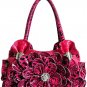 Ladies beautiiful handbag with rhinestone and silver accents w/cell phone pocket LA