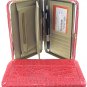 Crocodile print Laminated Thick Flat Wallet w/ Checkbook Cover & Zipper Pocket AC-SC16-Fu LA350