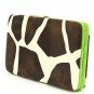 Ladies giraffe print flat wallet w/ green trim MG-238(GN) handbag gift BS150