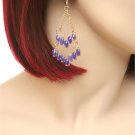 Ladies chandelier earrings w/ acrylic colored stones E689901 FS55 jewelry gift