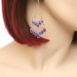 Ladies chandelier earrings w/ acrylic colored stones E689901 FS55 jewelry gift