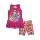 Baby girl's size 24M Sophia the First infant tank top & bike shorts Disney Junior 887847609302