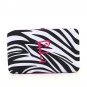 Ladies initial "F" zebra print thick flat wallet MNZ7112(BKFS-F) BS100
