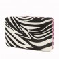 Ladies initial "F" zebra print thick flat wallet MNZ7112(BKFS-F) BS100