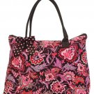 QUILTED FLORAL PATTERN TOTE HANDBAG PURSE QF2705(BRPK) 1150 Monogrammable Gift