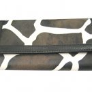 Ladies giraffe print tri-fold checkbook wallet GF-AW001 BLACK handbag