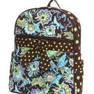 Belvah large quilted floral backpack book bag QF2746(BRLM) BP07