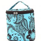 Belvah quilted paisley brown & blue lunch bag box QPF27LT13(PKBR) BS399