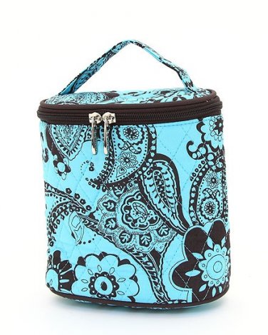 Belvah quilted paisley brown & blue lunch bag box QPF27LT13(PKBR) BS399
