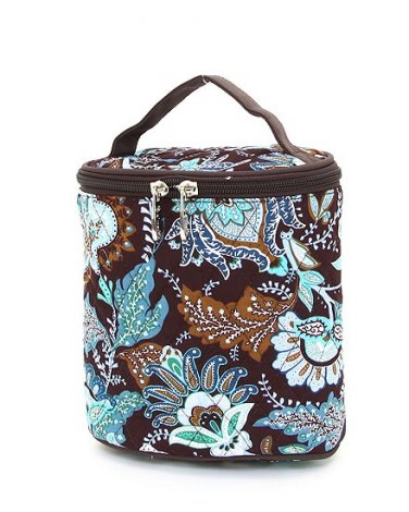 Belvah quilted paisley brown & turquoise lunch bag box QF27LT13(BRTQ) BS399
