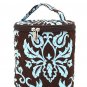 Belvah quilted damask print brown & blue lunch bag box DAQLT13(BRTQ) BS399