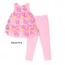 Girls size 4 Weeplay pink leggings set w/ sleeveless top B479 pants set 889320726858