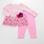 Baby girls 24 months leggings set ruffle top & matching pants B799 888481375820