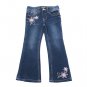 Girls size 4 embellished floral flare leg boot cut jeans B639