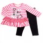 New girls size 4T toddler pink "Huggable" leggings set B559 pants top 887847415156
