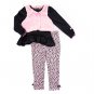 Girls 2T toddler 3 piece leopard leggings set pants, shirt and faux fur vest