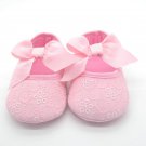 New baby girl's size MEDIUM or 6-12 months pink eyelet dress shoes C211 crib shoes