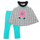 Girls size 6 leggings set with sleeveless floral top Kids Headquarters 882973187366