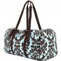Belvah quilted damask pattern duffle bag gym bag DAQ01(TQBR)