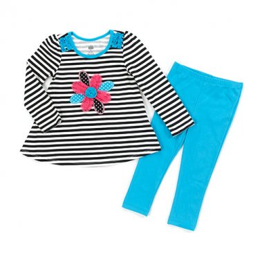 Baby Girl 12 Months Kids Headquarters 2pc. Flower Top Set B639 881634759560