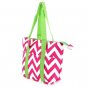 Large insulated monogramable chevron lunch bag tote C15-601(PG) D295