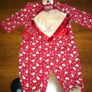Baby boy or girl size 6 months sleeper w/ Baby's 1st Christmas keepsake blanket