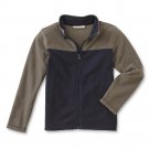 Boys Size 7 micro-fleece jacket by Toughskins blue & gray color block design 662588336775 WW