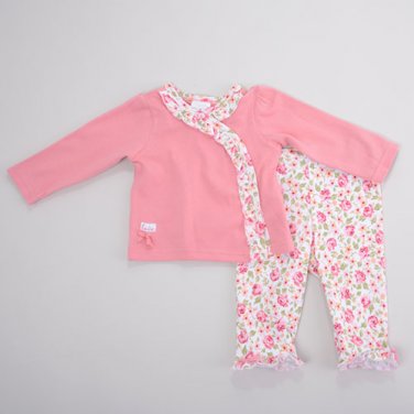 Baby Girl 0-3 Months Laura AshleyÂ® 2pc. Rose Ruffle Top Pants Set B594