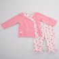 Baby Girl 0-3 Months Laura Ashley® 2pc. Rose Ruffle Top Pants Set B594