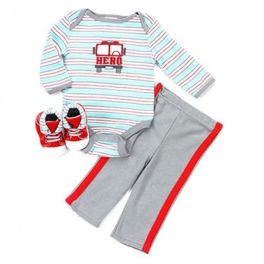Baby boys 3-6 months pants, bodysuit and shoes by Baby Gear
