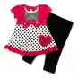 Baby girls size 24 months WEEPLAY black & pink 2 pc leggings set B509 611201527298