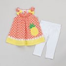 Toddler Girl Size 5 Kids Headquarters Pineapple Tunic & Capri Set B639 882973178227