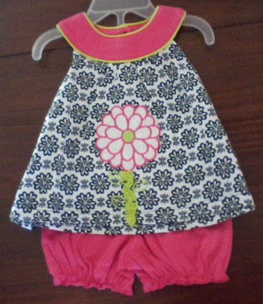 Baby Girl's Size 3-6 Months Pink and Black 2 pc. Shorts Set