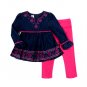 Baby Girls 12 Months Kids Headquarters 2pc. Chambray Top & Leggings Set 882973836301