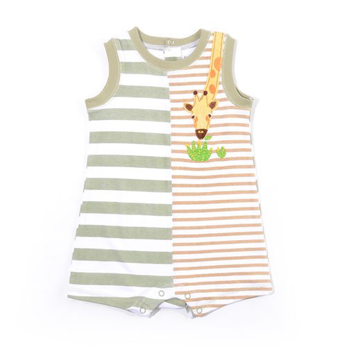 Baby Boys 3-6 Months Buster Brown Giraffe Sleeveless Romper B239S