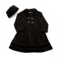 Girls Size 6 Black Fleece Coat & Hat Set Good Lad