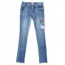 Girls Size 10 Freestyle London Bird & Flower Skinny Jeans B699