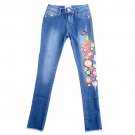 Girls Size 10 Freestyle Butterfly Embroidered Skinny Jeans