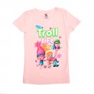 Girls Size 4 Trolls Poppy Troll Life Pink 100% Cotton T-shirt B339 887648623439